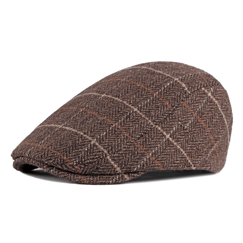 Men British Retro Duck Check Hat