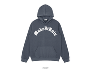 Retro Font European and American Style plus Velvet Hooded Pullover Street Fried Sweater - MRSLM
