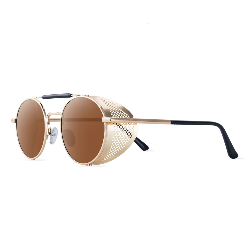 steampunk round metal sunglasses - MRSLM