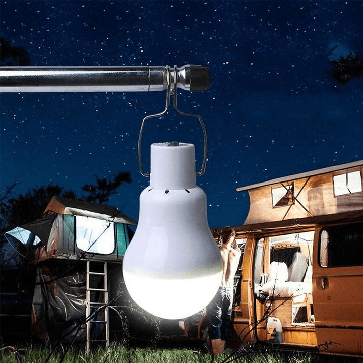 130LM Solar Powered Led Light Bulb with Remote Control Super Bright Spotlight Portable Outdoor Camping Tent Fishing Lamp - MRSLM