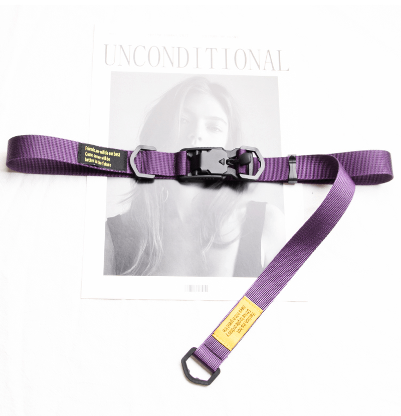 magnetic buckle canvas belt, view 6 - MRSLM
