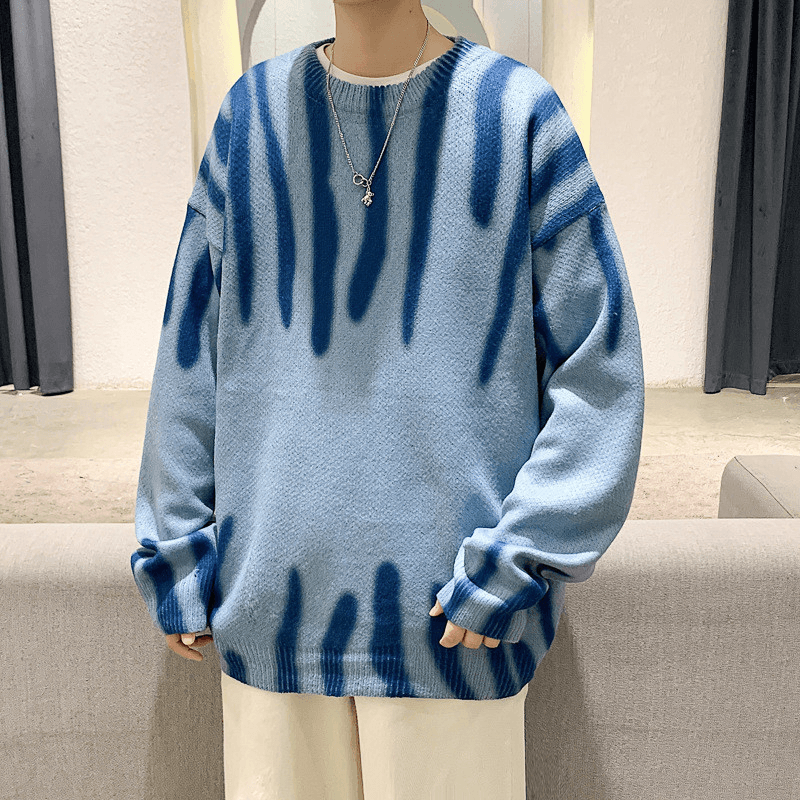 Men'S Casual Youth Loose Hong Kong Style Sweater - MRSLM