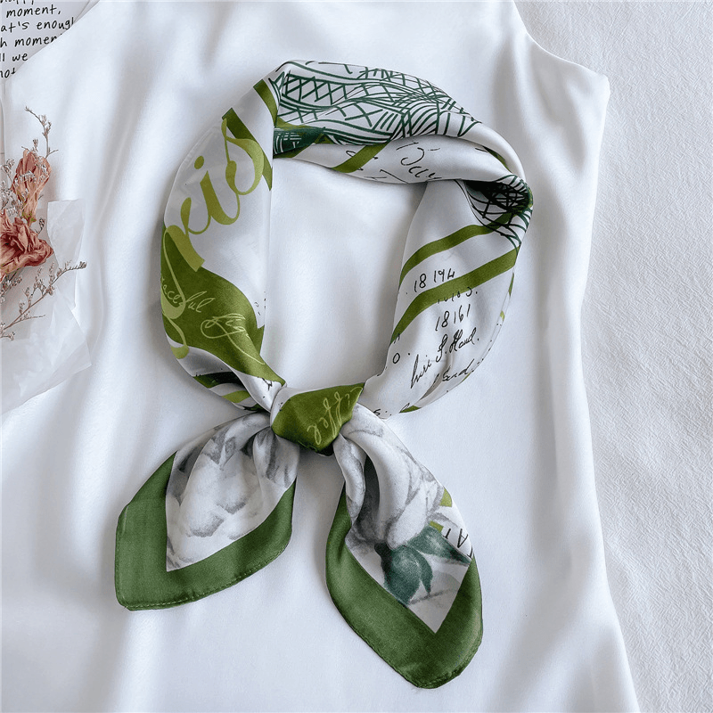 Thin silk square scarf - MRSLM