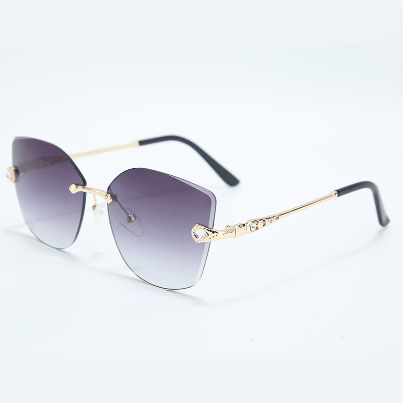 Women's frameless big frame sunglasses, view 3 - MRSLM