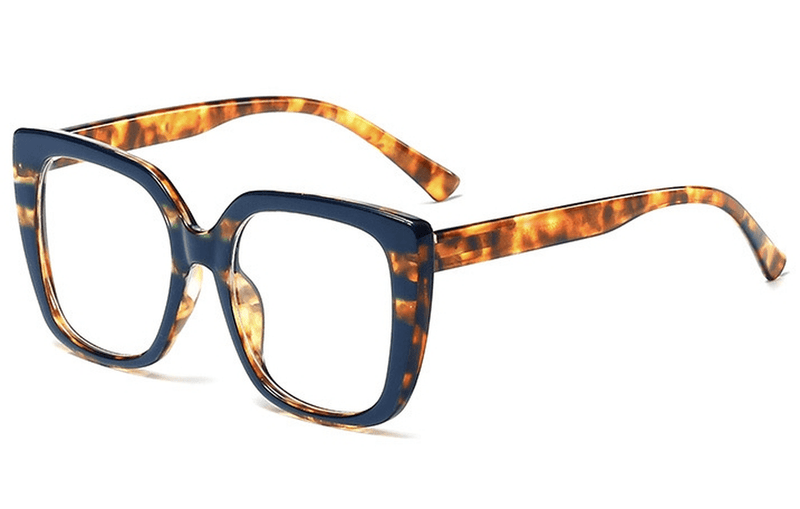 large frame spring hinge flat lens glasses, view 7 - MRSLM