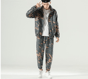 Men's loose casual jacket, green, view 5 - MRSLM
