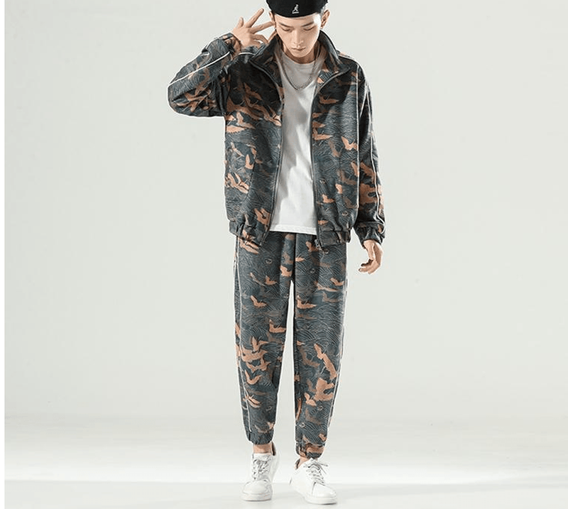 Men's loose casual jacket, green, view 5 - MRSLM