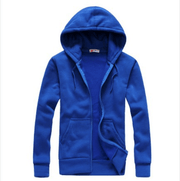 Casual Fashion Sports Sweater Couple Zipper Hooded Youth Solid Color Sweater - MRSLM