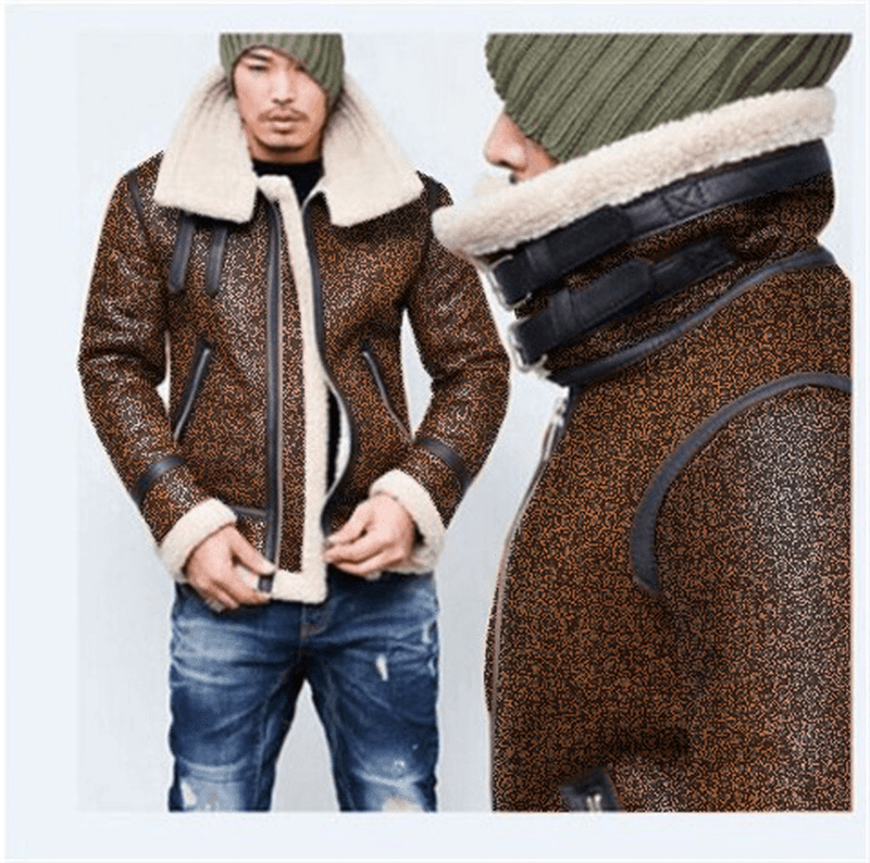 men's deerskin velvet zip jacket, view 3 - MRSLM
