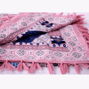 ethnic style fringed square scarf, view 5 - MRSLM