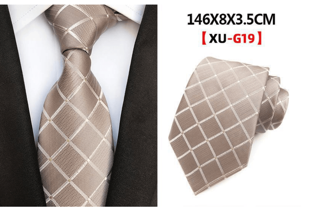 Polyester Jacquard 8Cm Fashion Check Tie