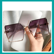 women's frameless big square sunglasses, view 5 - MRSLM