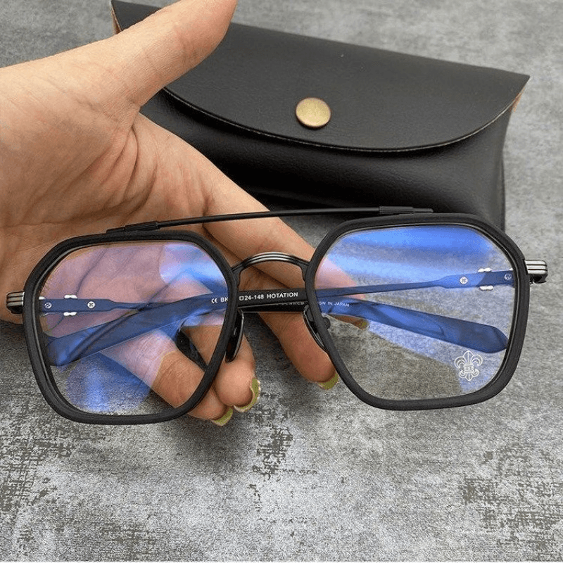 retro double beam glasses frame, view 2 - MRSLM