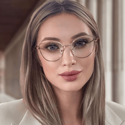 Women's two-tone metal cat eye glasses - MRSLM