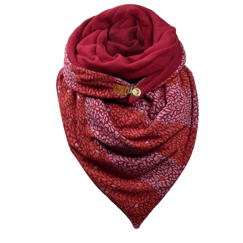 Padded Warm Shawl Printed Bib Scarf - MRSLM