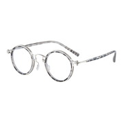 Retro round blue light filtering glasses, view 7 - MRSLM