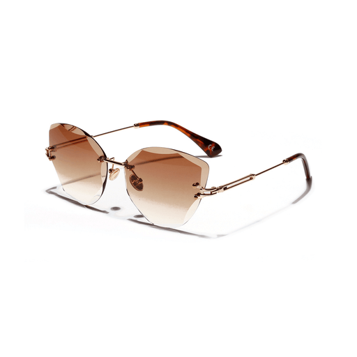 women's retro cat eye diamond cut sunglasses - MRSLM