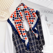 women's printed square scarf, view 7 - MRSLM
