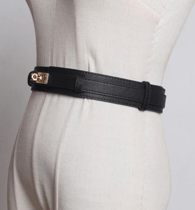 women's simple imitation leather belt, view 2 - MRSLM