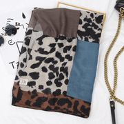 leopard print cotton linen scarf, view 5 - MRSLM