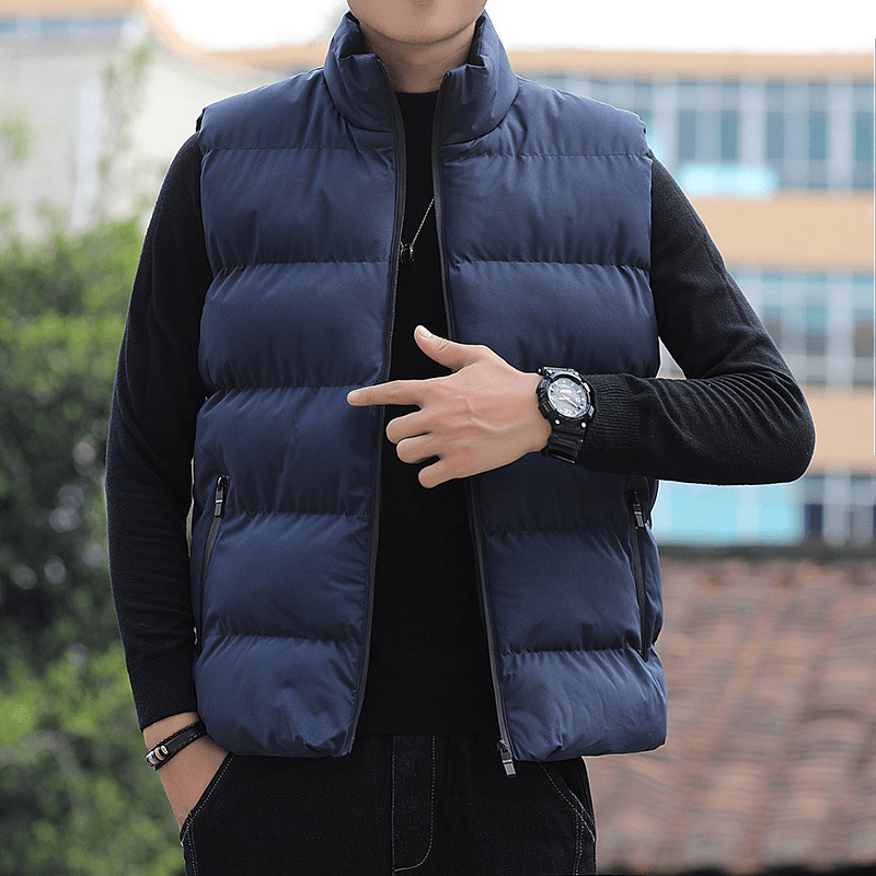 Casual Loose Padded Stand-Collar Cardigan Men's Youth Fashion Jacket
