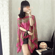 women's printed chiffon shawl, view 13 - MRSLM