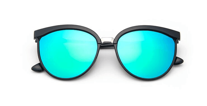 Women's retro reflective large frame sunglasses, view 6 - MRSLM