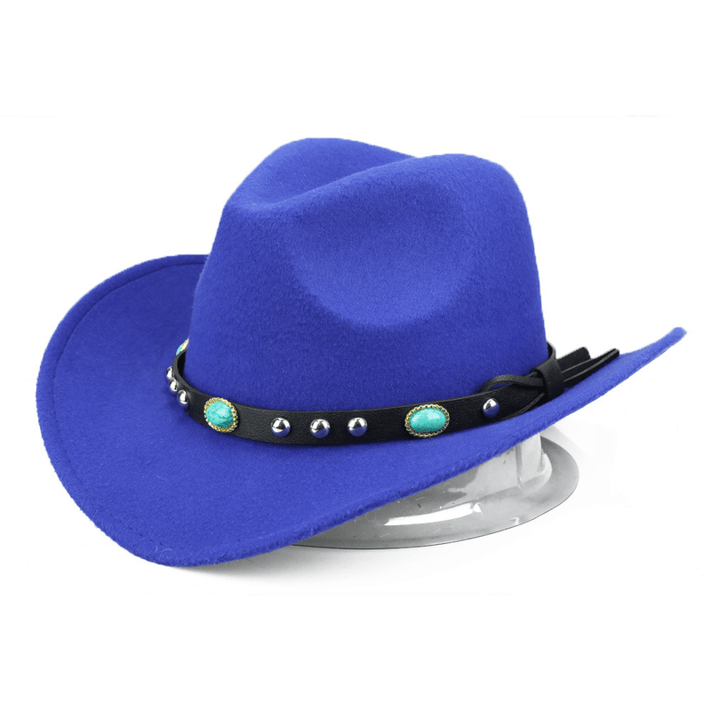 Felt jazz hat with rivet and curled edge, view 8 - MRSLM