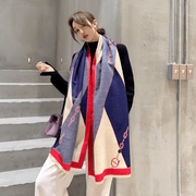 women's imitation cashmere double-sided scarf, view 3 - MRSLM
