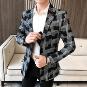men's slim fit suit jacket, view 3 - MRSLM