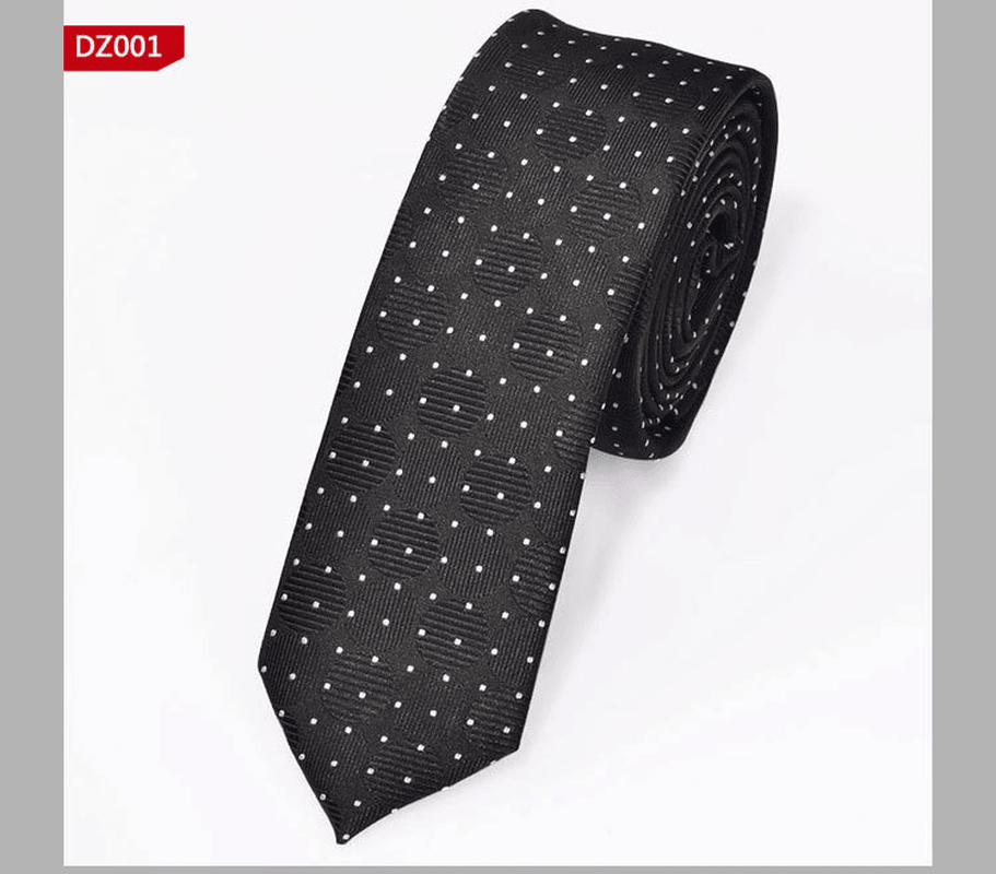 British Style Polyester Yarn Dyed Male 5Cm Narrow Tie - MRSLM