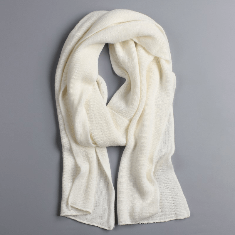 solid imitation cashmere scarf, view 4 - MRSLM