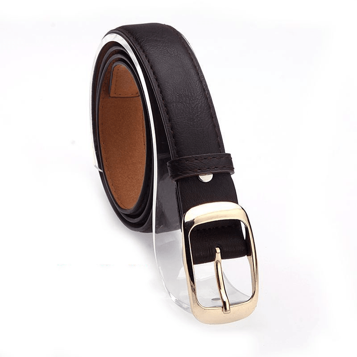 New Fashion All Match White Thin Ladies Belt - MRSLM