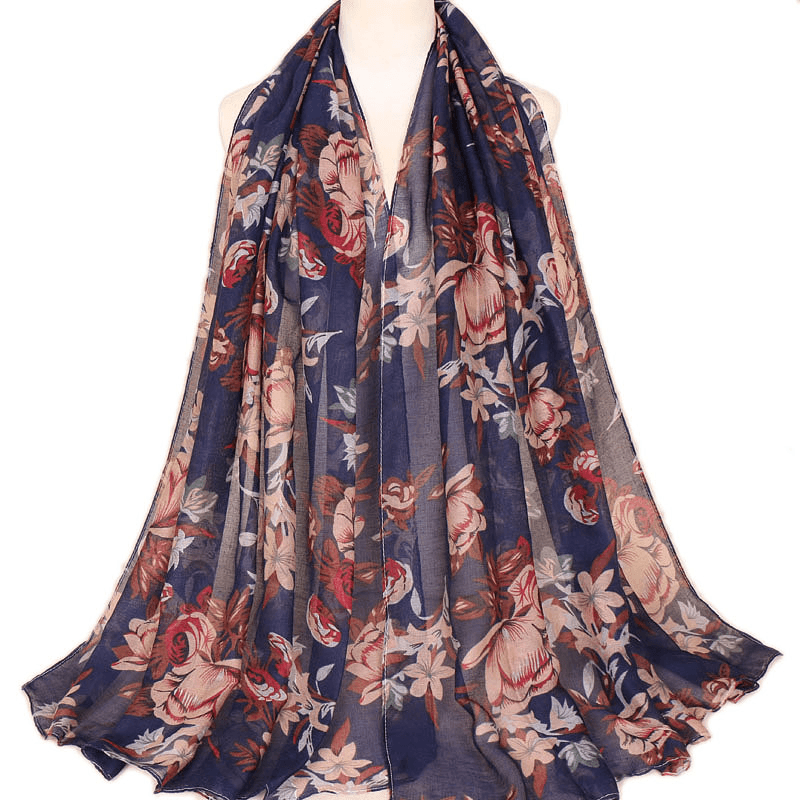 ladies printed Bali yarn scarf, view 11 - MRSLM