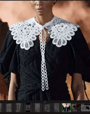 chiffon flower fake collar for sweaters, view 4 - MRSLM