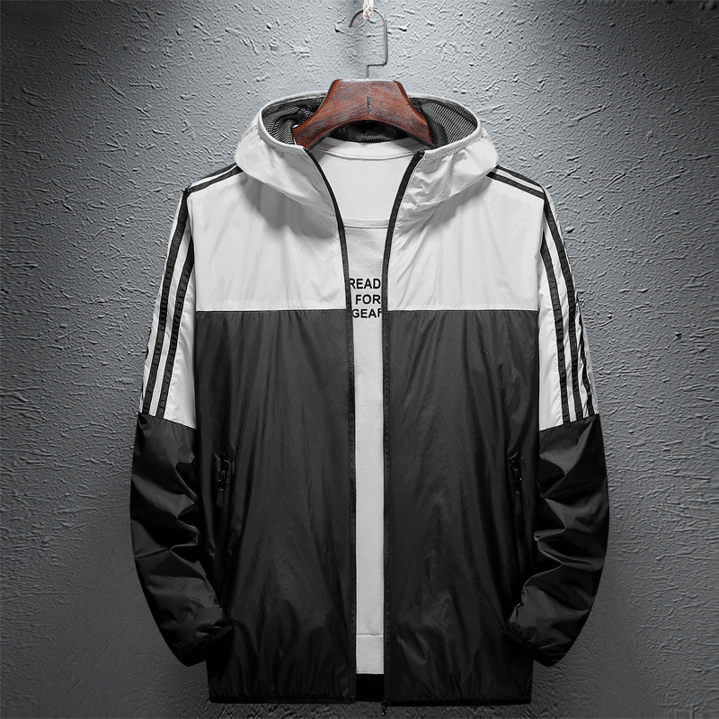 Sports Hooded Running Windbreaker Jacket