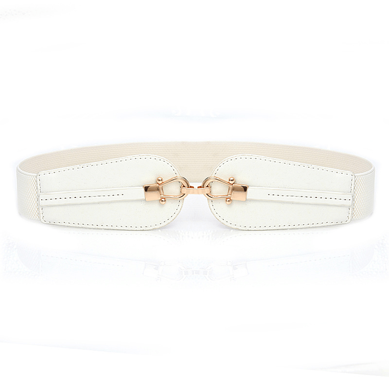 Women's elastic wide faux leather belt, view 6 - MRSLM