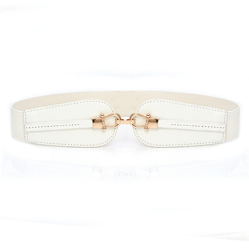 Women's elastic wide faux leather belt, view 6 - MRSLM