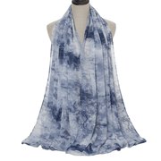 tie-dye printed chiffon scarf shawl, view 3 - MRSLM