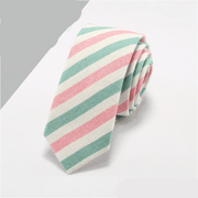 men's cotton linen necktie, view 9 - MRSLM