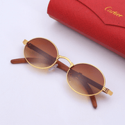 retro small round metal sunglasses, view 9 - MRSLM