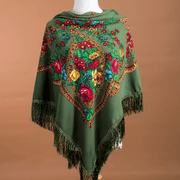 large square ethnic print scarf, view 11 - MRSLM