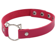 Punk leather collar choker, view 6 - MRSLM