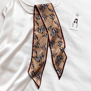 narrow leopard scarf, view 4 - MRSLM