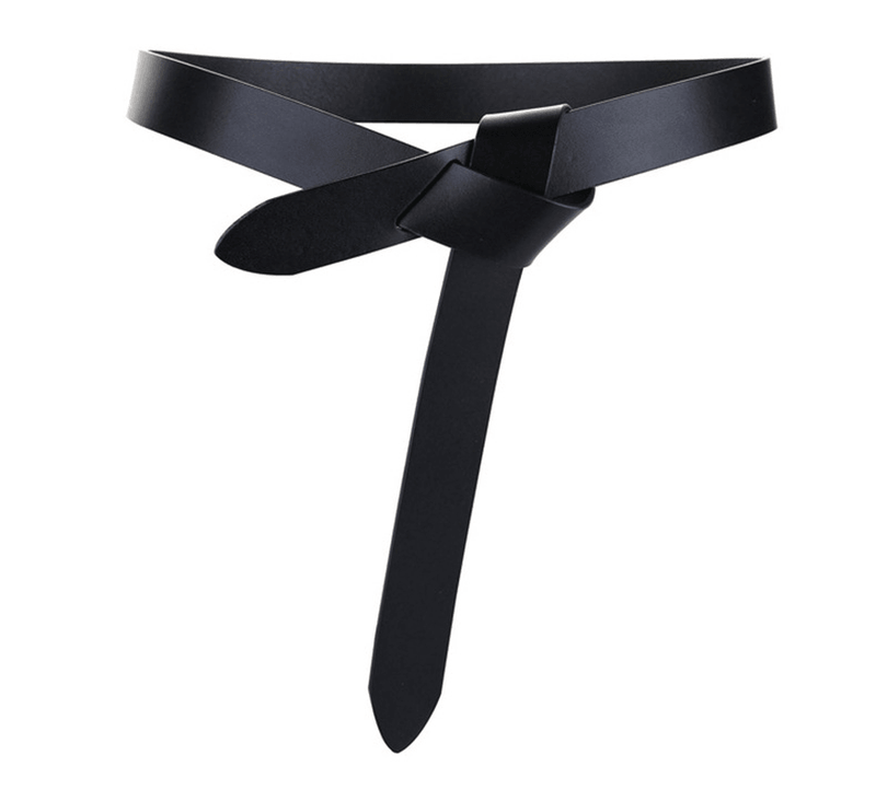 Unisex knotted cowhide leather belt, view 5 - MRSLM