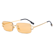 square rimless cut-edge UV400 sunglasses, view 4 - MRSLM