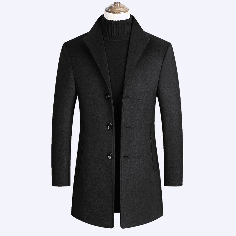 men's woolen overcoat, view 3 - MRSLM