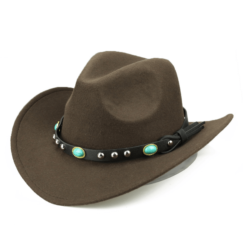 Felt jazz hat with rivet and curled edge, view 4 - MRSLM