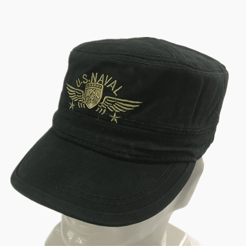 military style flat cap, view 2 - MRSLM