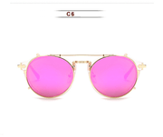 Women's round mirror sunglasses, view 9 - MRSLM